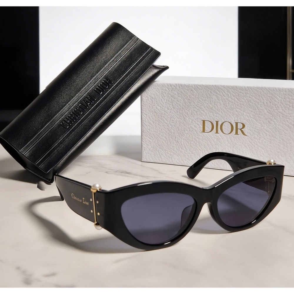 NWT Christian Dior CD40200I-01V-55 Black 55mm Sunglasses - Picture 3 of 5